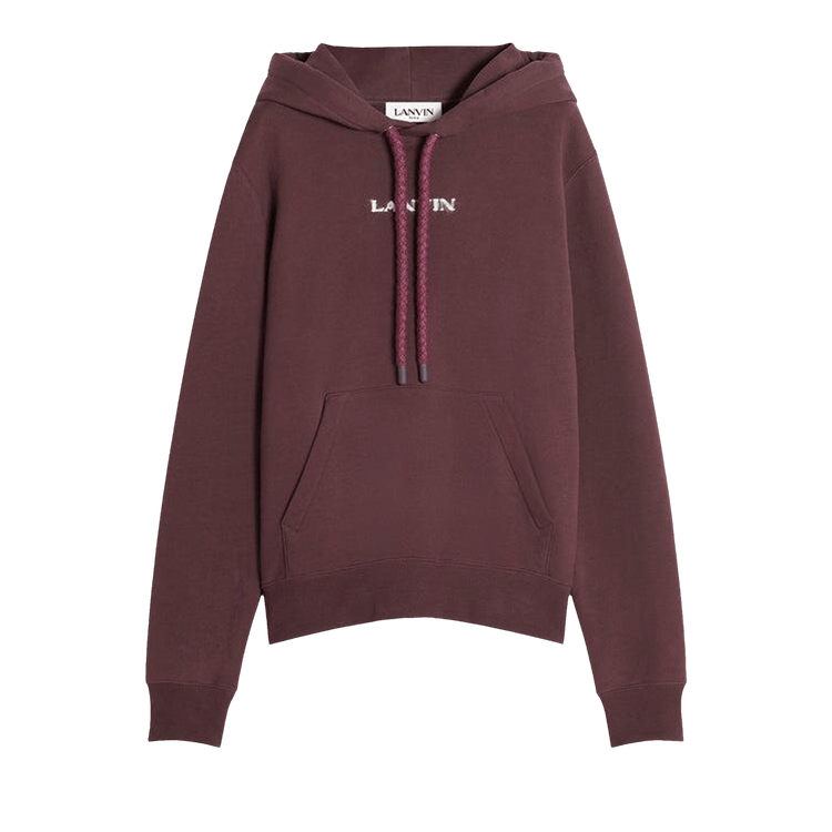 Lanvin Mohair Logo Hoodie "Burgundy"