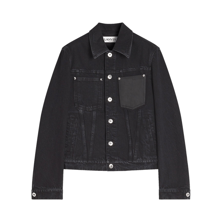 Lanvin Logo Embossed Denim Jacket "Black"