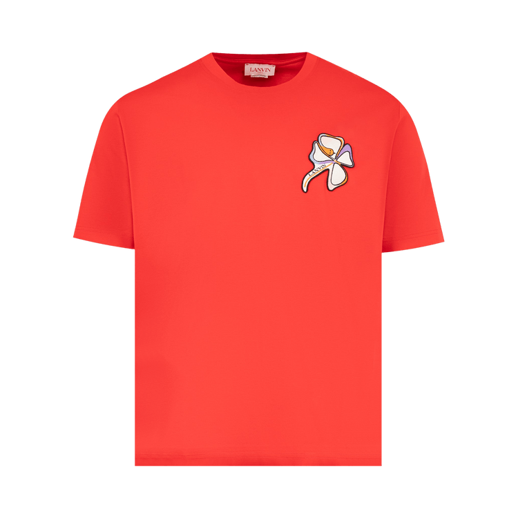 Lanvin Clover Snake Patch T-Shirt "Flame"
