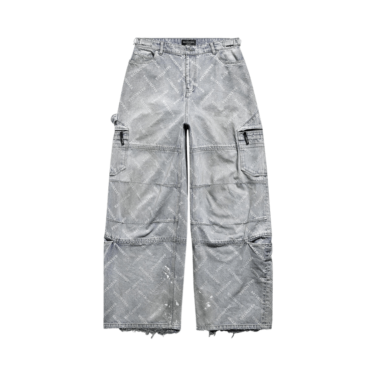 Balenciaga Denim Cargo Pants "Blonde Ring"