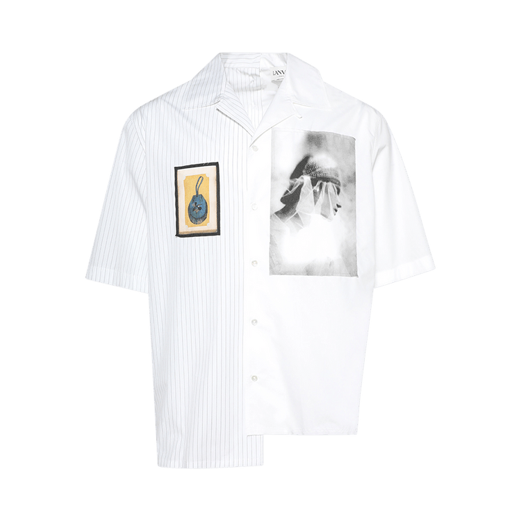 Lanvin Asymmetric Shirt "White/Black"