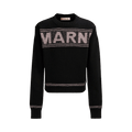 Marni Fisherman Logo Knit Sweatshirt "Black"