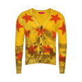 The Elder Statesman Star Sprayed Cardigan "Sunshine/Red/Brown"
