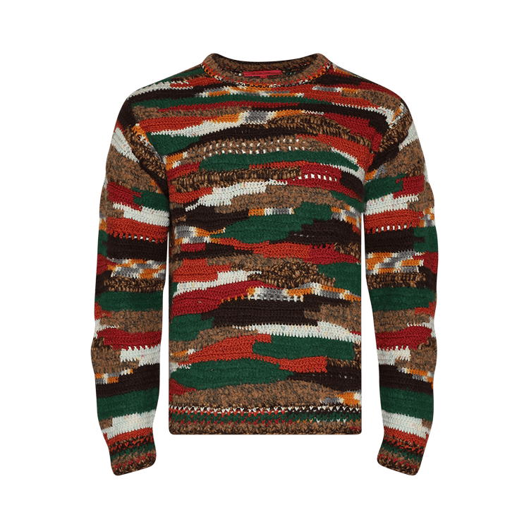 The Elder Statesman Kitchen Sink Crew "Green/Brown/Pink"