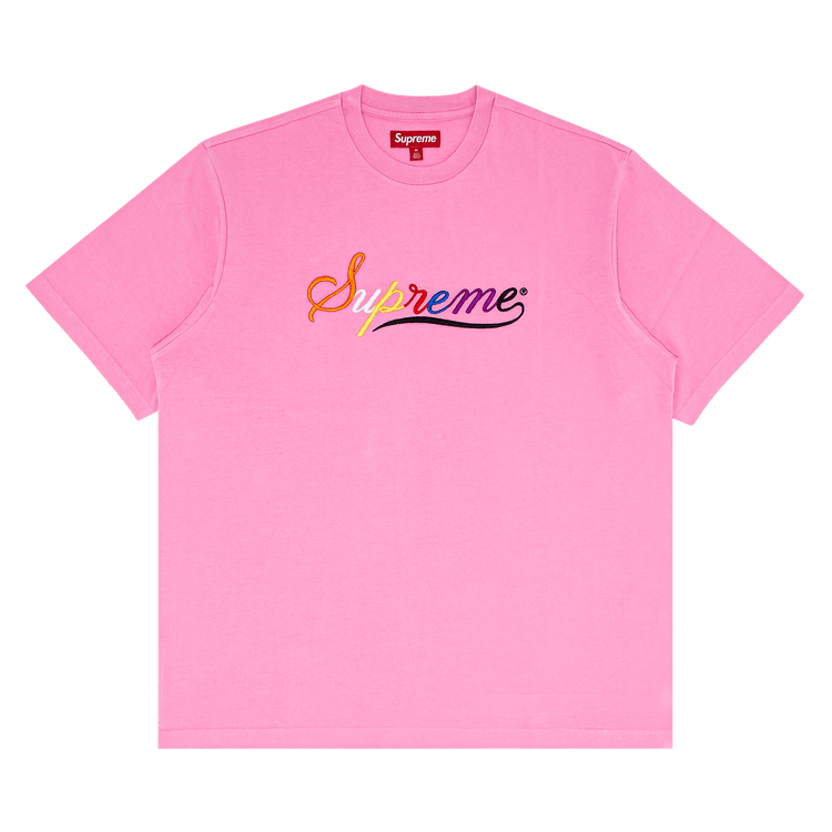 Supreme Cursive Short-Sleeve Top "Pink"