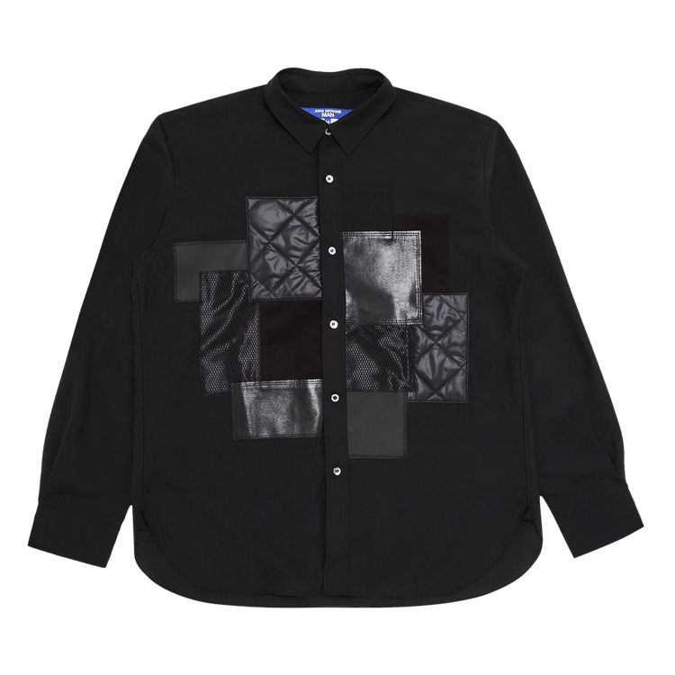 Junya Watanabe MAN Patchwork Long-Sleeve Shirt "Black"