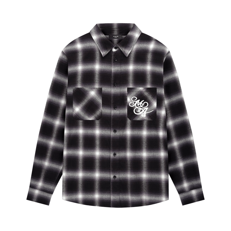 Amiri Swirl Flannel Shirt "Black"