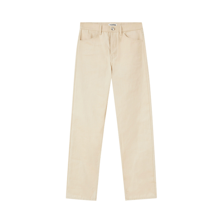 Jil Sander Mid Rise Straight Leg Denim Jeans "Alabaster"