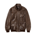 Auralee Zip Blouson "Dark Brown"