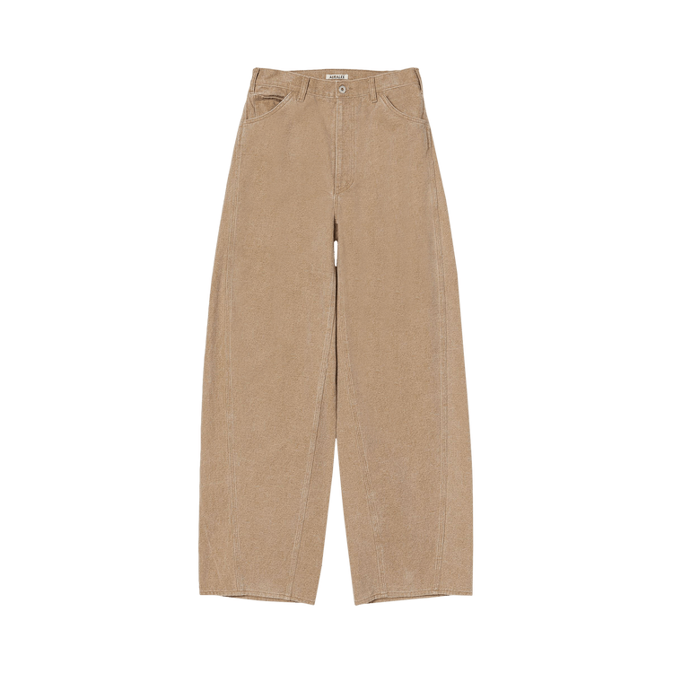 Auralee Washed Organic Canvas Pants "Light Brown"