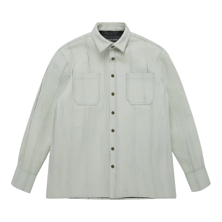 BOTTER Cracked Leather Shirt "Grey"