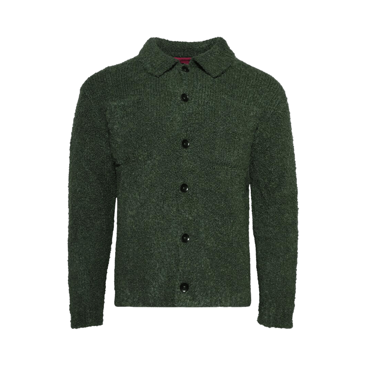 The Elder Statesman Teddy Overshirt "Green"