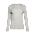 The Row Open Back Ribbed Silk Sweater "Latte"