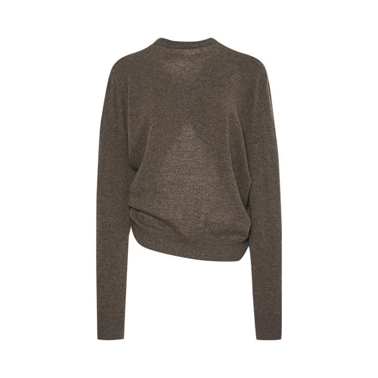 The Row Laris Twist Neck Top "Taupe"