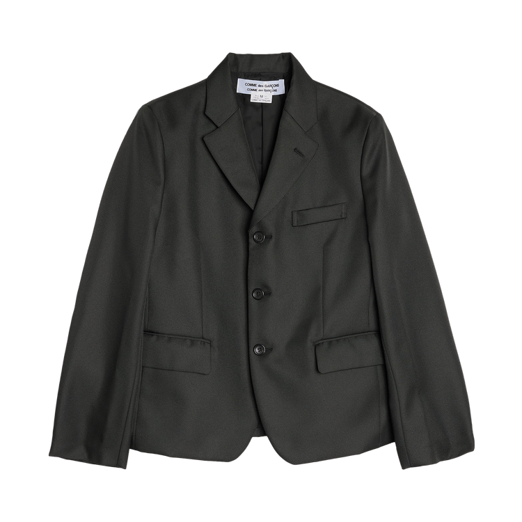 Comme des Garçons Polyester Serge Thick Blazer "Black"