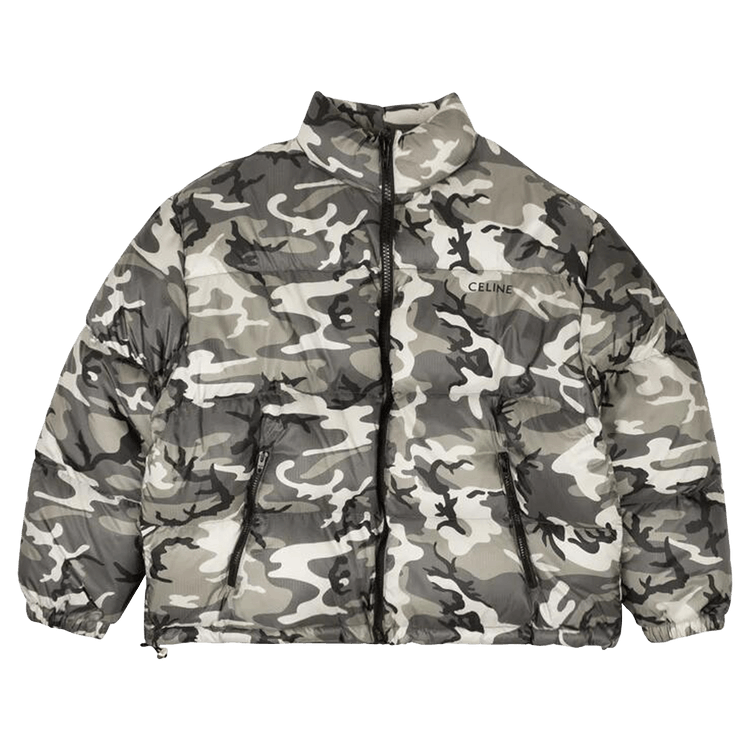 CELINE Camo Short Down Jacket "Grey"