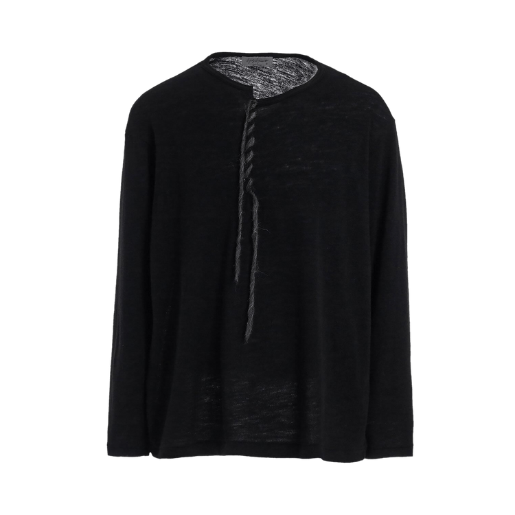 Yohji Yamamoto Pour Homme Embroidered Long Sweater "Black"