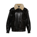 Miu Miu Nappa Leather Bomber Jacket "Coffee"