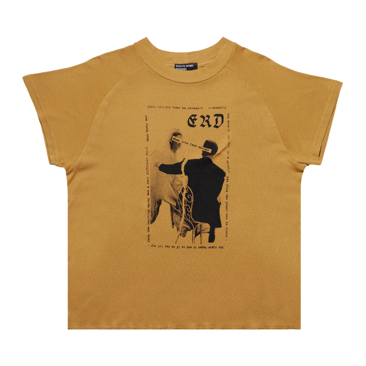 Enfants Riches Déprimés Love Isn’t Enough Mock Neck T-Shirt "Chai Tea"