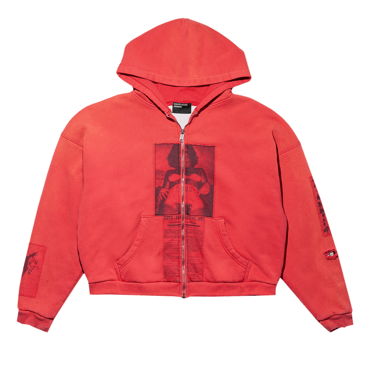 Enfants Riches Déprimés Anti Proces Thermal Lined Zip Hoodie "Pompeian Red"