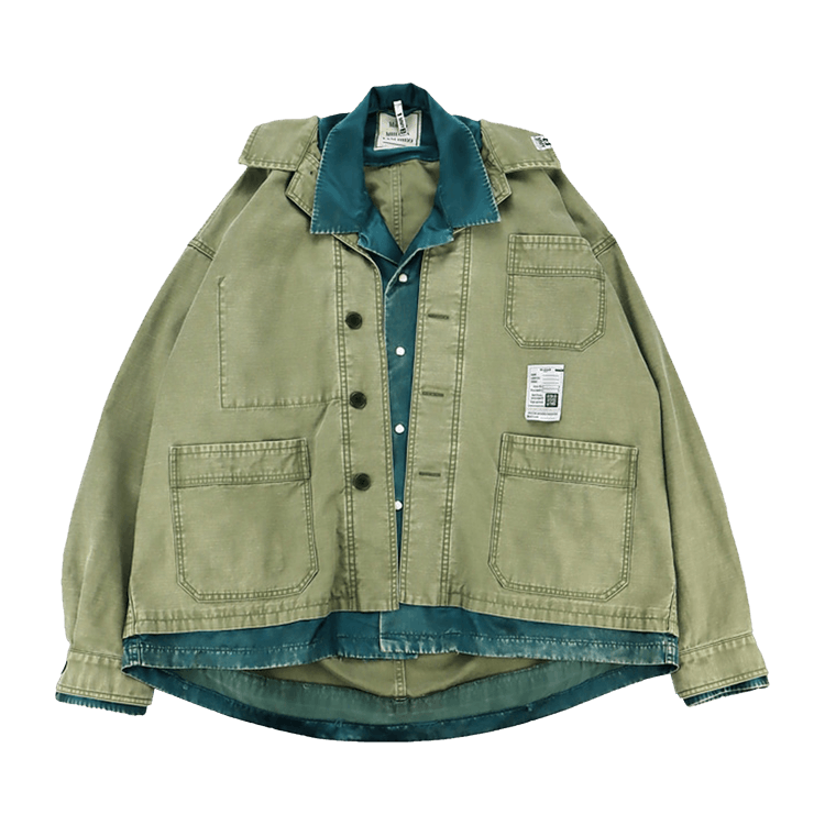 Maison Mihara Yasuhiro Double Layered Long-Sleeve Shirt "Khaki"