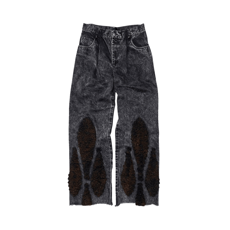 Song for the Mute Acid Wash Jeans "Black"