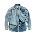 Y/Project Snap Off Denim Shirt "Evergreen Ice Blue"