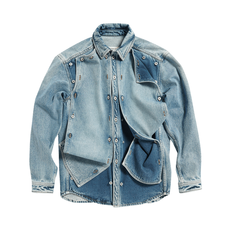 Y/Project Snap Off Denim Shirt "Evergreen Ice Blue"