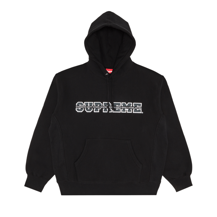 Supreme Collegiate Acronym Hooded Sweatshirt "Black"