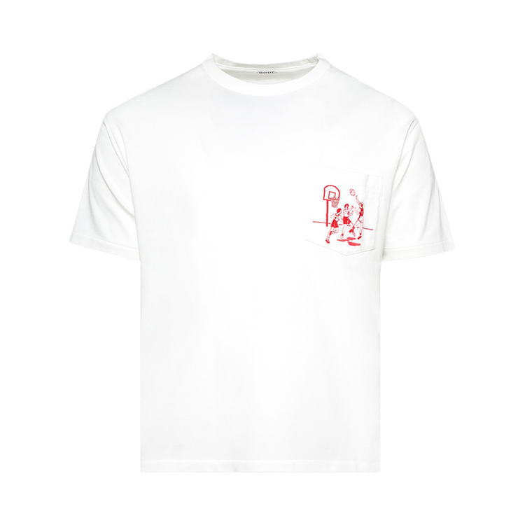 Bode Embroidered Hoop Tee "White"