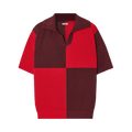 Bode Checkered Polo "Red Maroon"