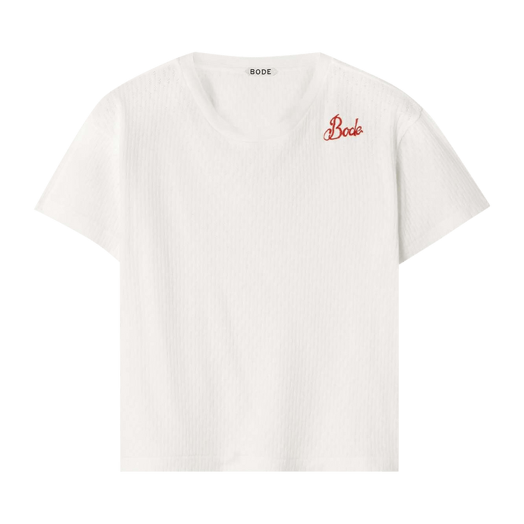 Bode Pointelle Tee "Cream"