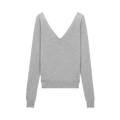 Saint Laurent V-Neck Cashmere Sweater "Grey"