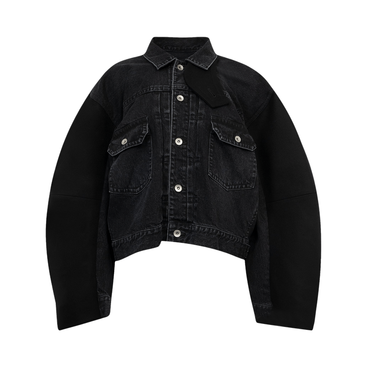 Sacai Denim Wool Melton Jacket "Black"
