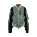 Sacai Nylon Twill Knit Blouson "Black/Khaki/Navy"