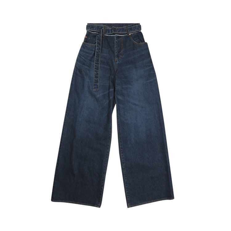 Sacai Wide Denim Pants "Blue"