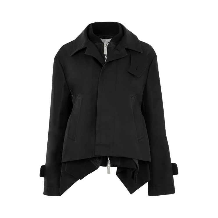 Sacai Cotton Gabardine Nylon Twill Blouson "Black"