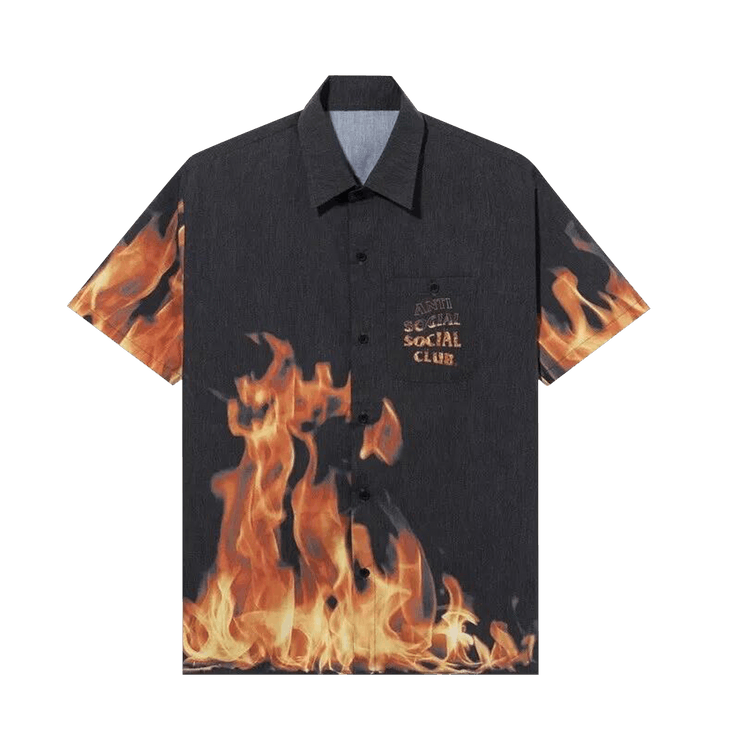Anti Social Social Club BBQ Button Up Shirt "Black"