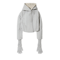 Hyein Seo Padded Crop Jacket With Gloves "French Grey"