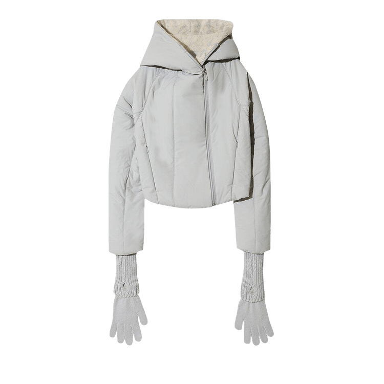 Hyein Seo Padded Crop Jacket With Gloves "French Grey"