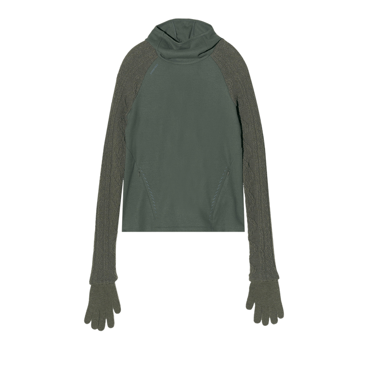 Hyein Seo Techwool Hoodie With Gloves "Khaki"