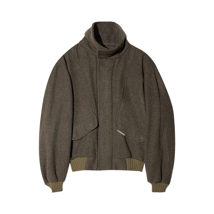 Hyein Seo Wool Bomber Jacket "Khaki"