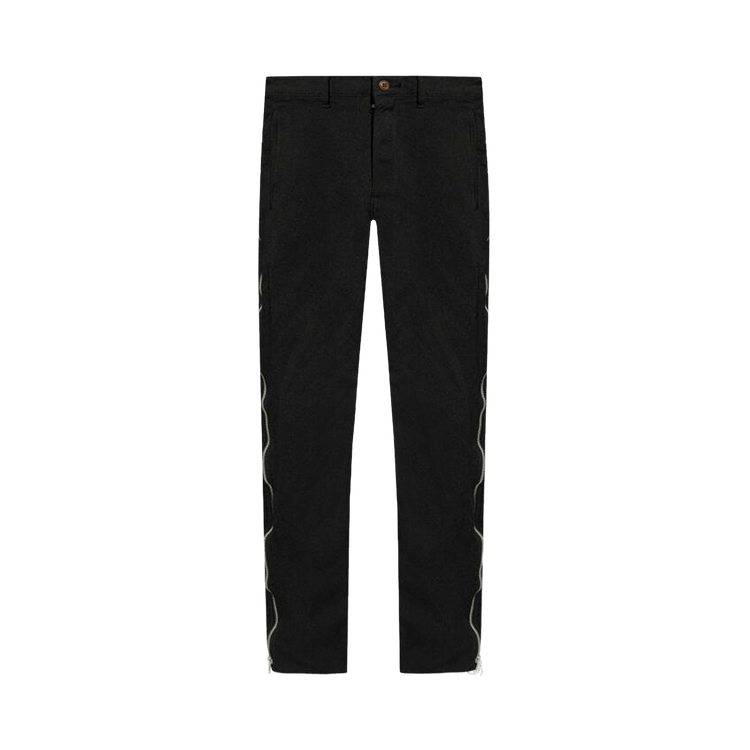 Comme des Garçons Double Zipper Line Pants "Black"