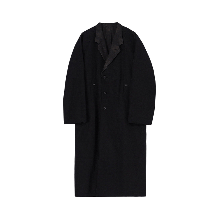 Yohji Yamamoto Pour Homme Grosgrain Lining PT Raglan Coat "Black"