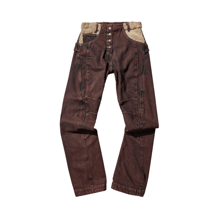 Levi's x Kiko Kostadinov Sherpa Trim Jeans 'Overdyed Brown'