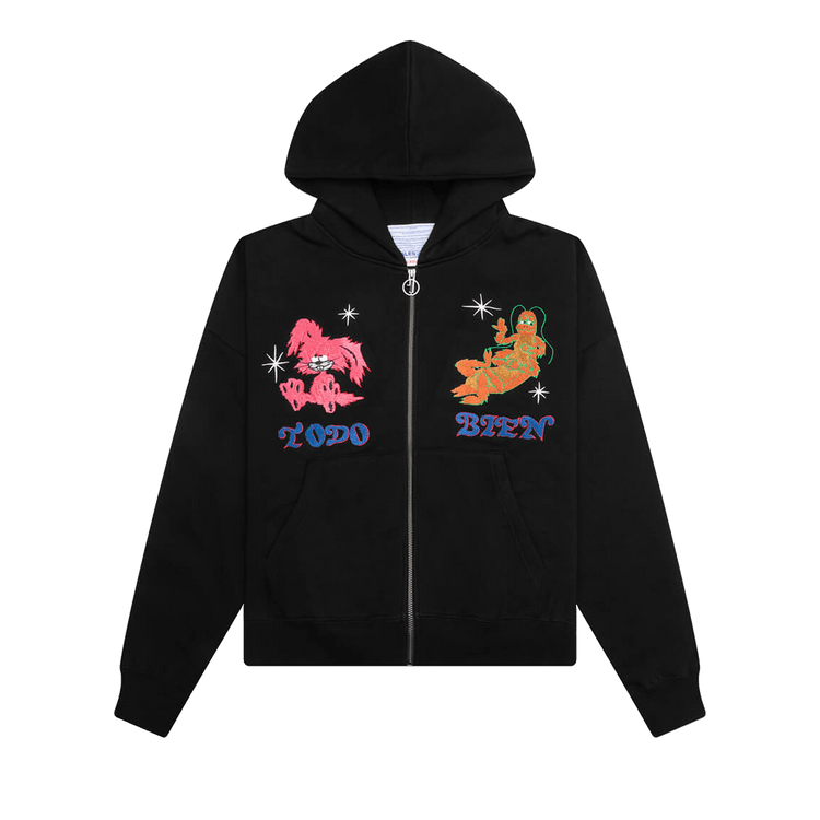 Jungles Todo Bien Zip Hoodie "Black"