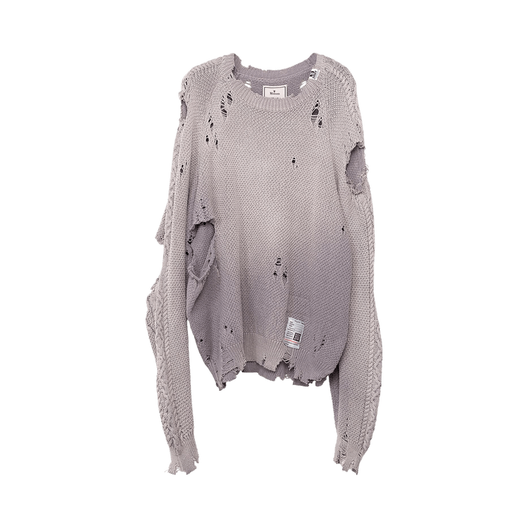 Maison Mihara Yasuhiro Sun Faded Knit Pullover "Purple"
