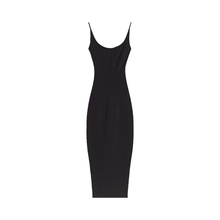 Mugler Sculpting Knit Dress "Black"