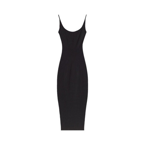 Mugler Sculpting Knit Dress "Black"