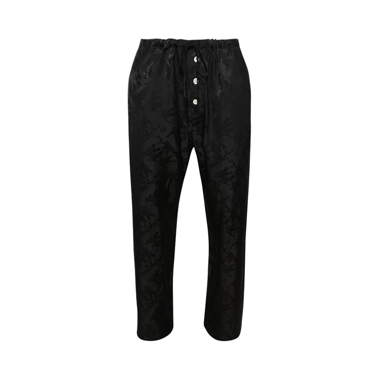 Bode Football Jacquard Pajama Pants "Black"